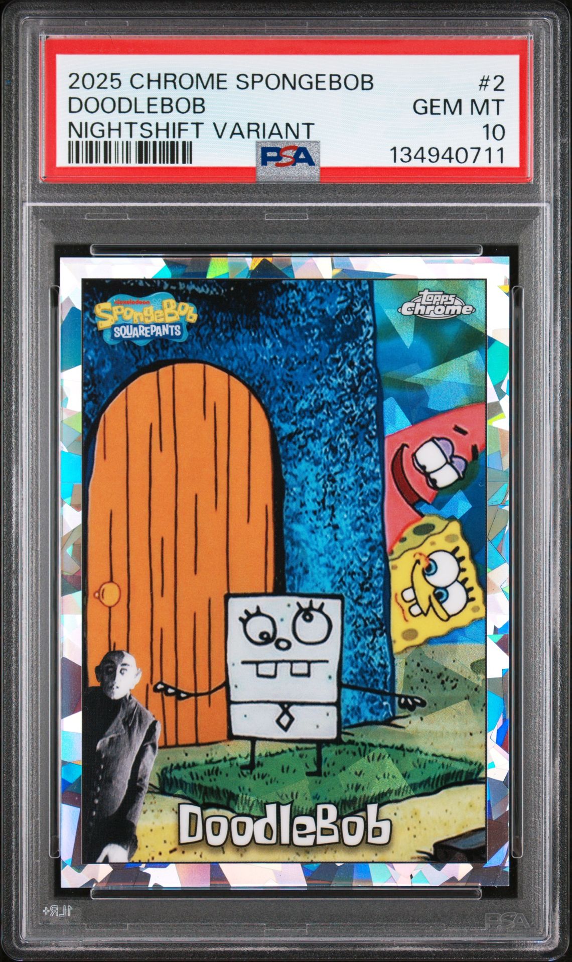 2025 Topps Chrome Topps Chrome Spongebob 25th Anniversary #2 Doodlebob front