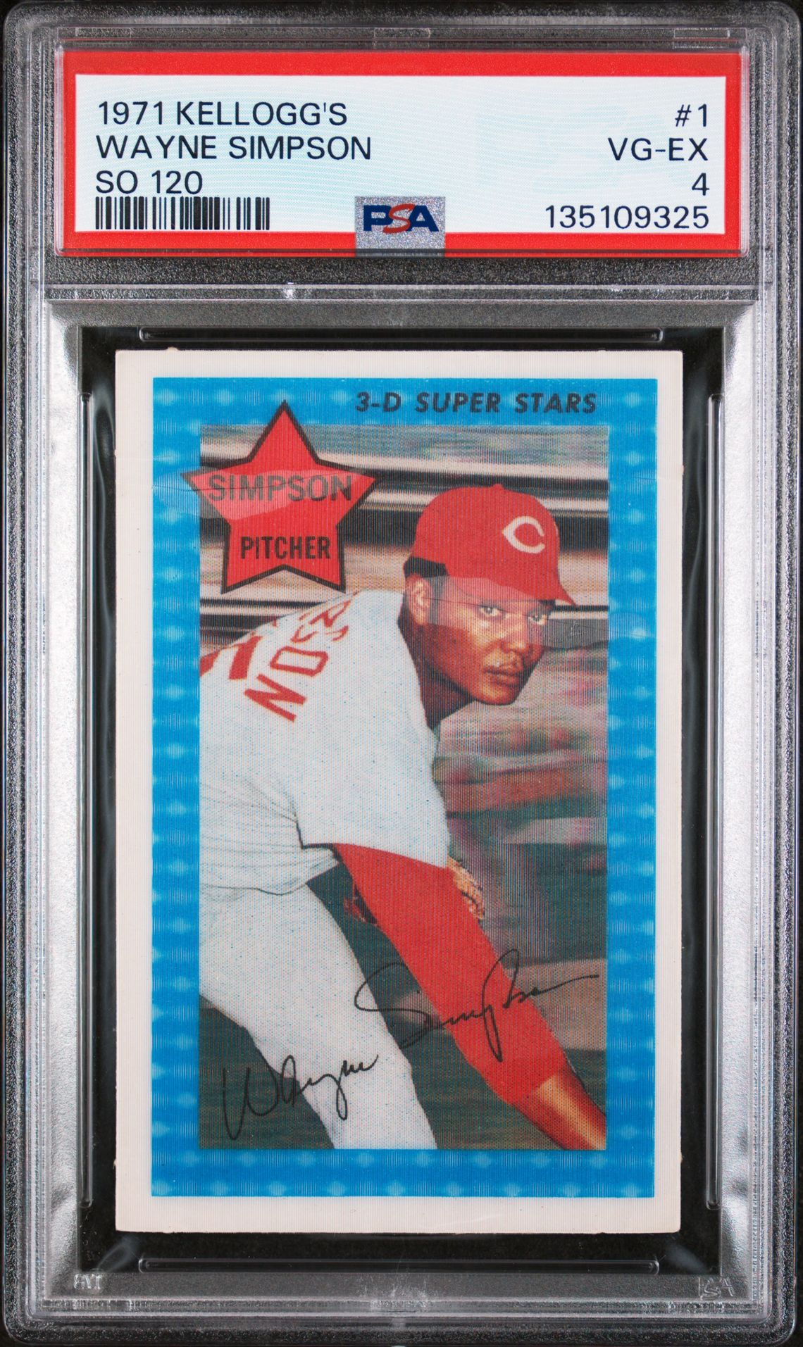 1971 KELLOGG'S SO 120 #1 Wayne Simpson front