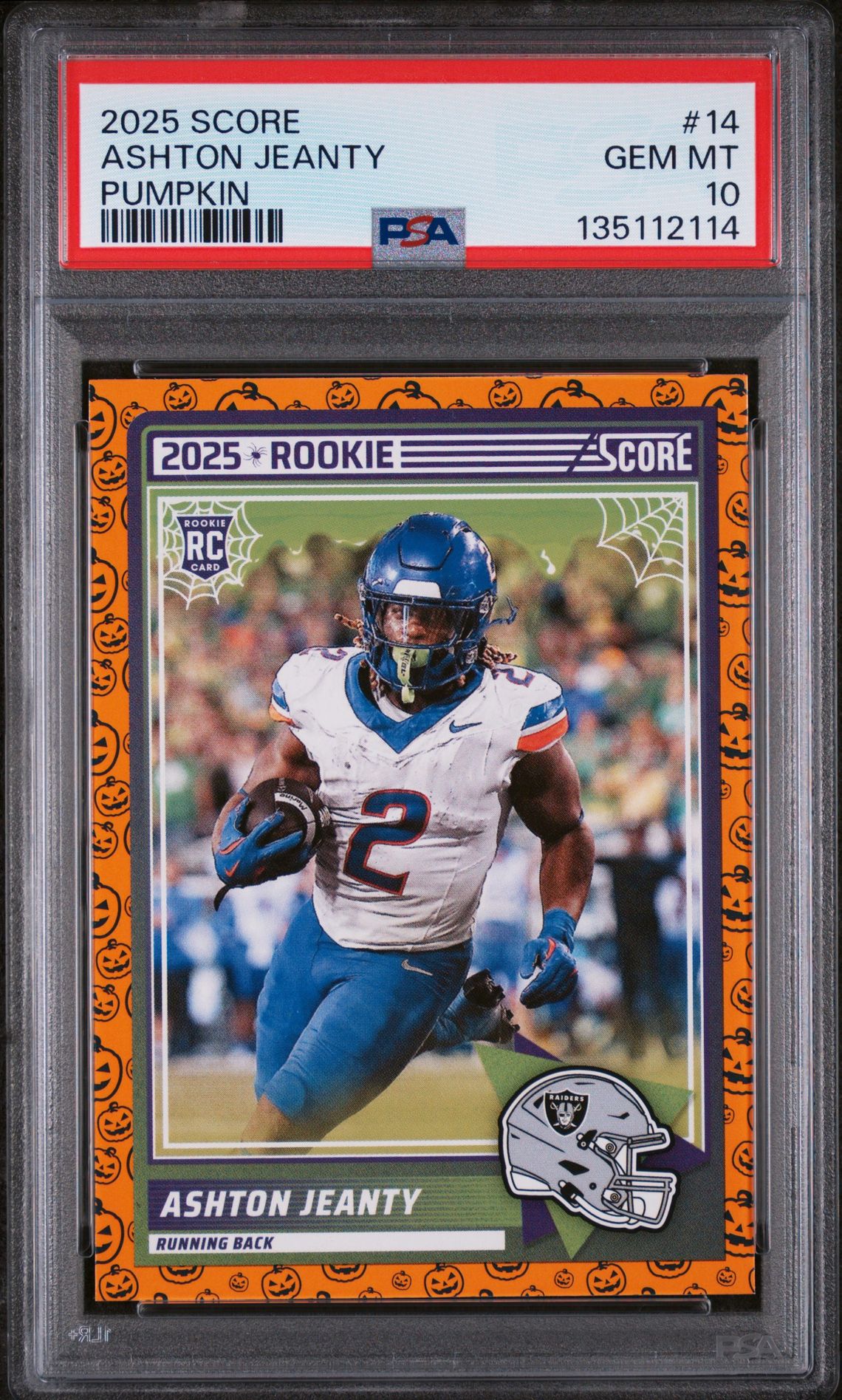 2025 Panini PANINI SCORE ROOKIE-PUMPKIN #14 Ashton Jeanty front