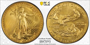 1990 $50 Gold Eagle MS67