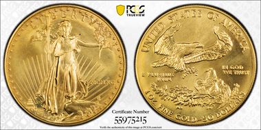 1990 $50 Gold Eagle MS67