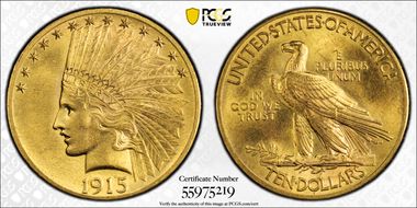 1915 $10 MS63