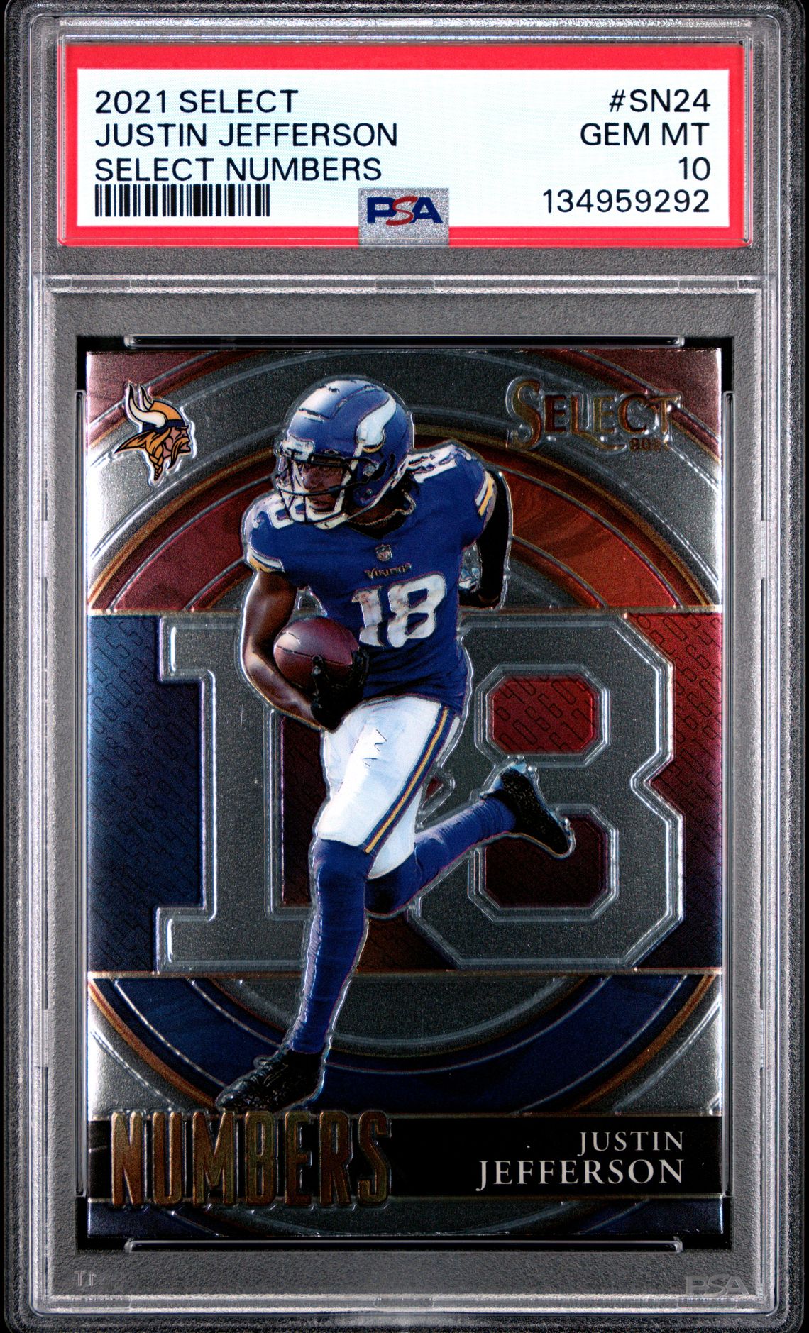 2021 Panini Select #SN24 Justin Jefferson front