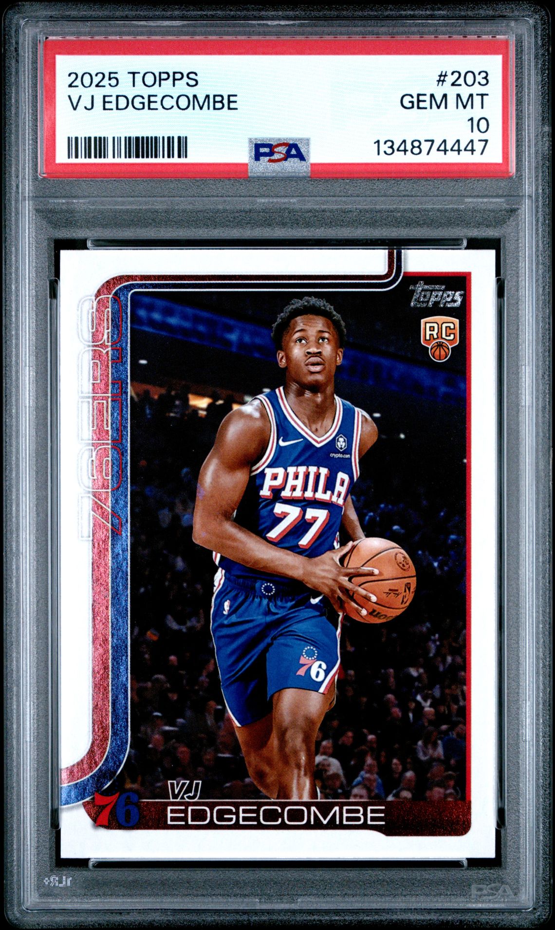 2025 Topps TOPPS BLACKOUT #203 Vj Edgecombe front