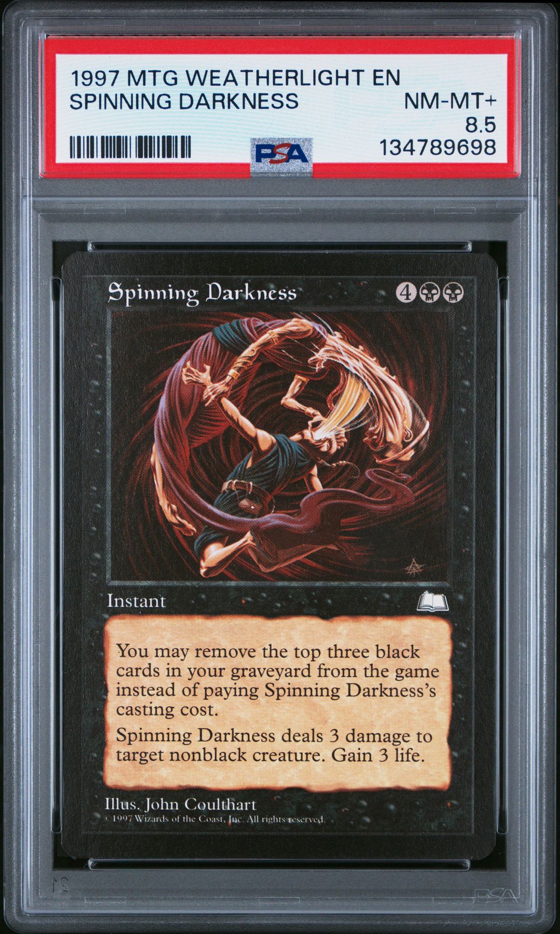 1997 MTG Magic: The Gathering Spinning Darkness front