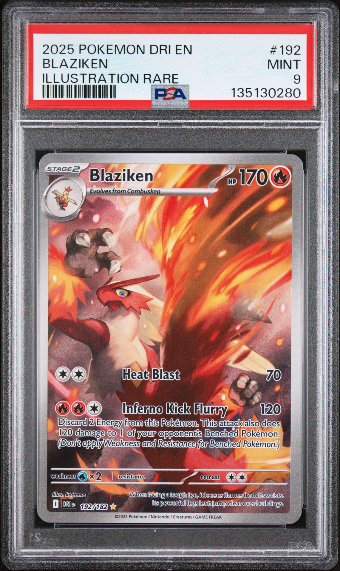 2025 Pokemon POKEMON DRI EN-DESTINED RIVALS Illustration Rare #192 Blaziken front