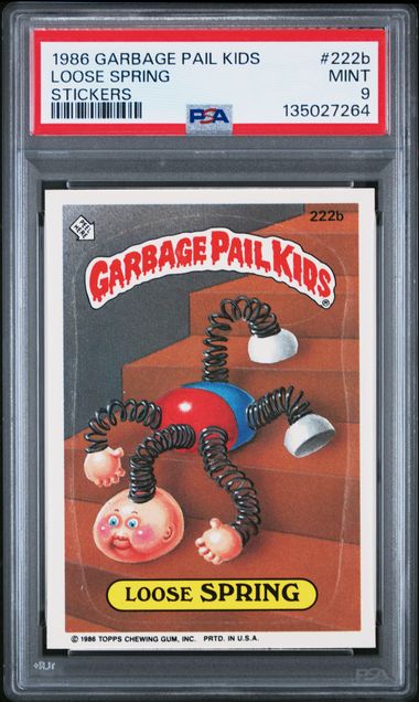 1986 Topps GARBAGE PAIL KIDS STICKERS STICKERS #222B Loose Spring front