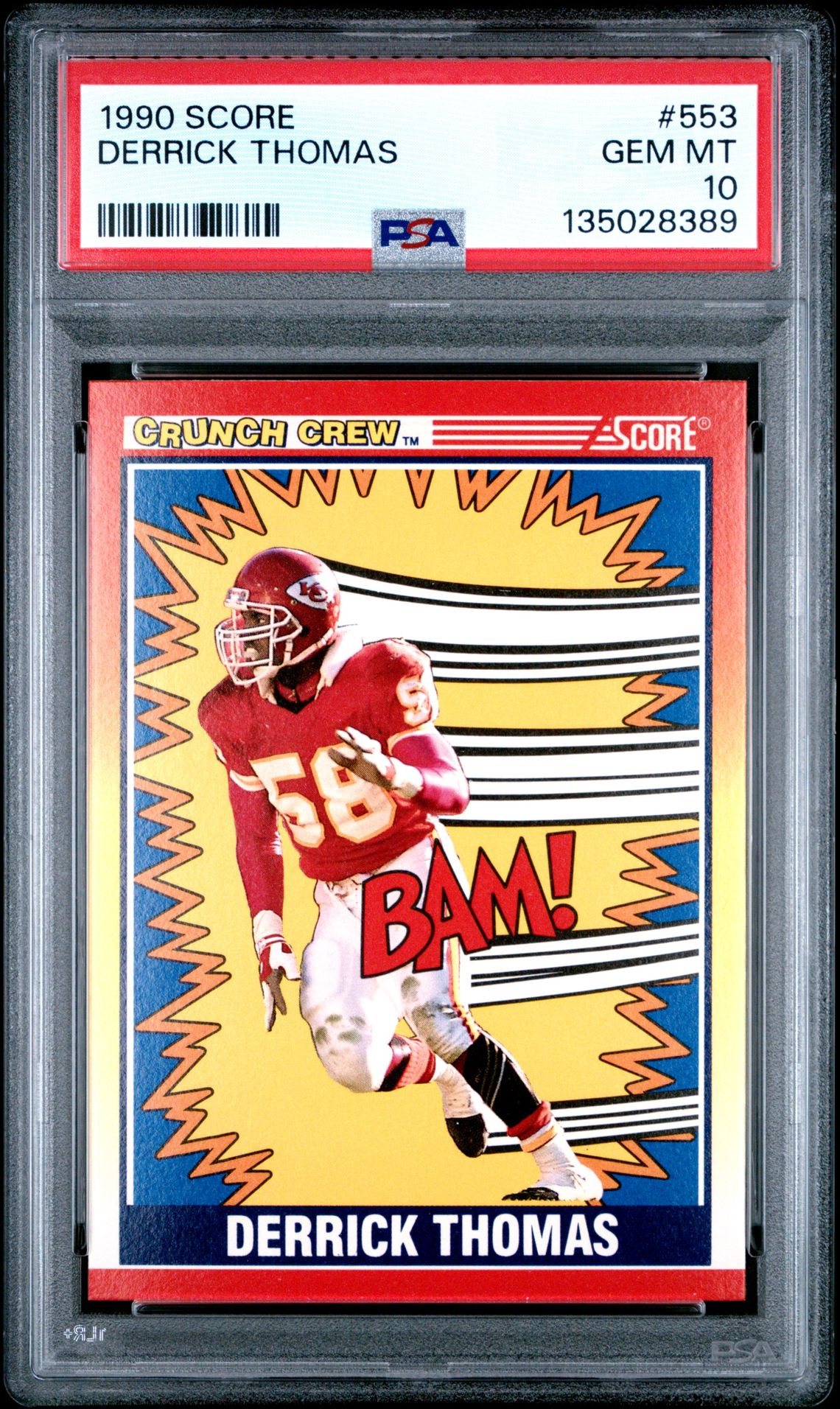 1990 Score #553 Derrick Thomas front