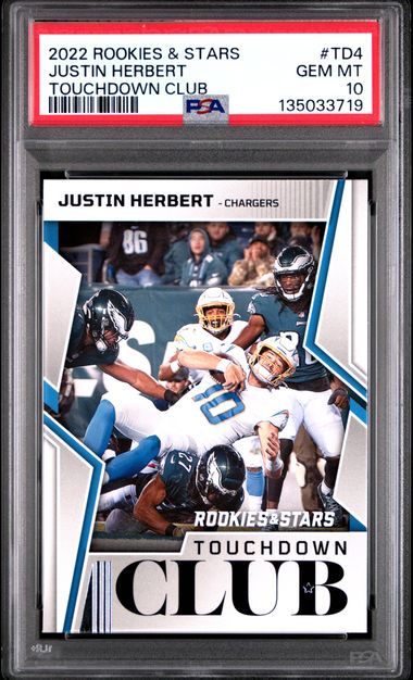 2022 Panini TOUCHDOWN CLUB #TD4 Justin Herbert front