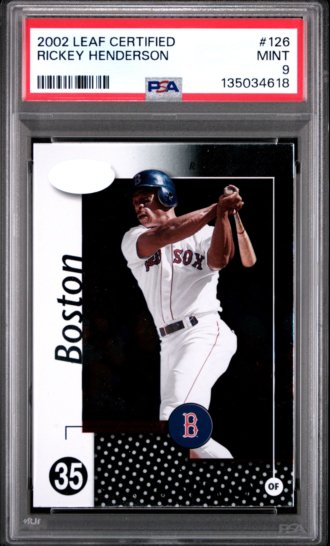 2002 Leaf LEAF CERTIFIED #126 Rickey Henderson front
