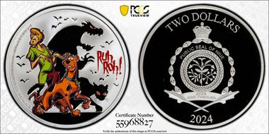 2024 $2 Ruh Roh! - Colorized Scooby-Doo PR69DCAM
