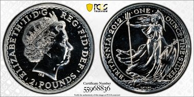 2012 £2 S-BF2 Britannia Ag MS68