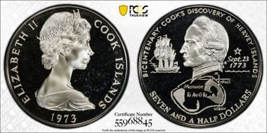 1973 $7.50 Cook's Discovery PR67DCAM