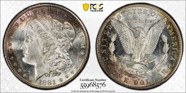 1881-S $1 MS63