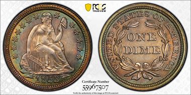 1853 10C Arrows, F-111, Unhubbed MS65+