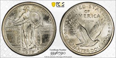 1917 25C Type 1 MS66FH