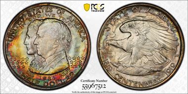 1921 50C Alabama MS66+