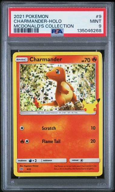 2021 Pokemon McDonald's Promo MCDONALD'S COLLECTION #9 Charmander-Holo front