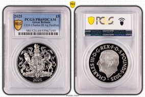 2025 £5 COA Charles III Ag Piedfort PR69DCAM
