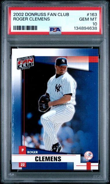 2002 Donruss DONRUSS FAN CLUB #163 Roger Clemens front