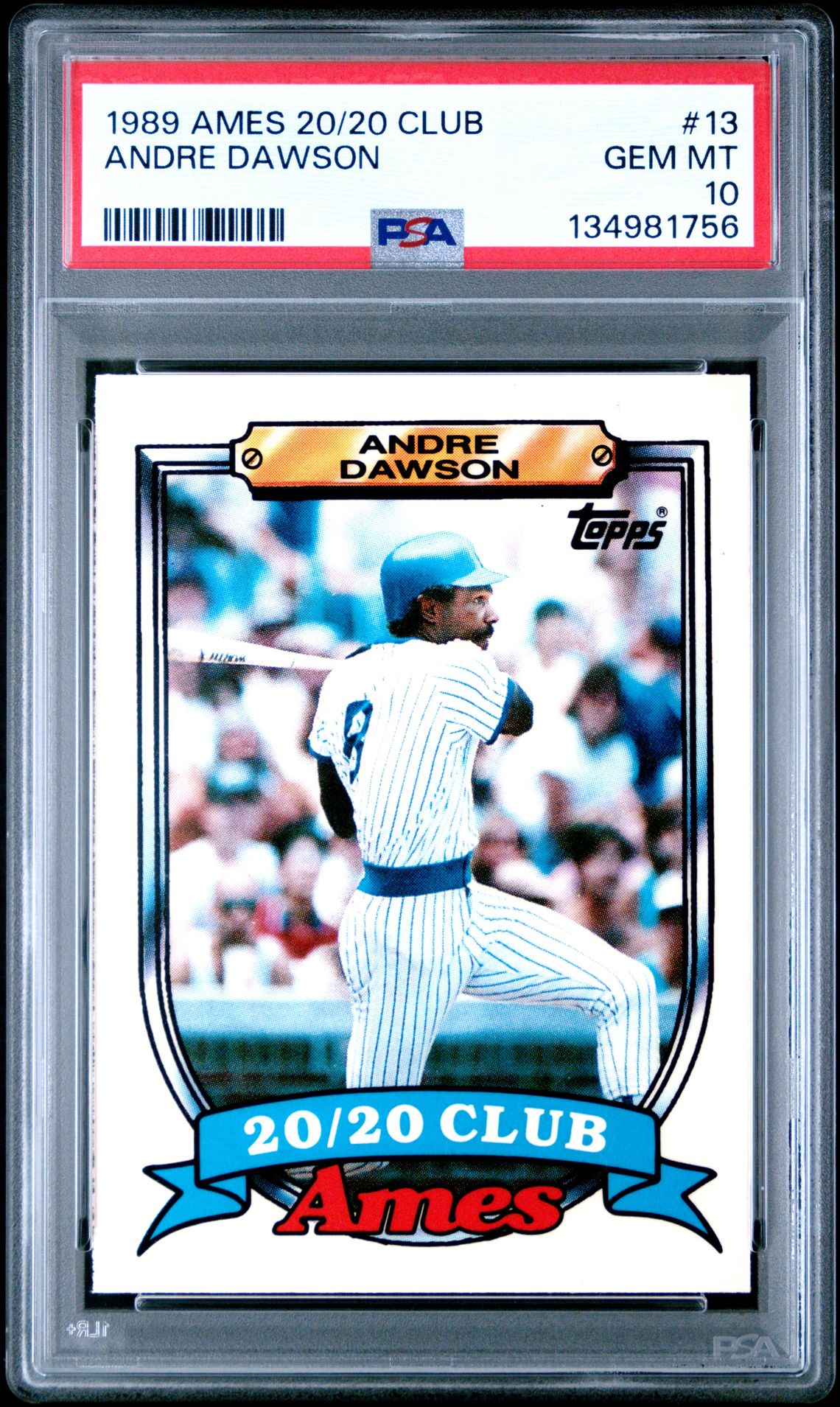 1989 AMES 20/20 CLUB #13 Andre Dawson front