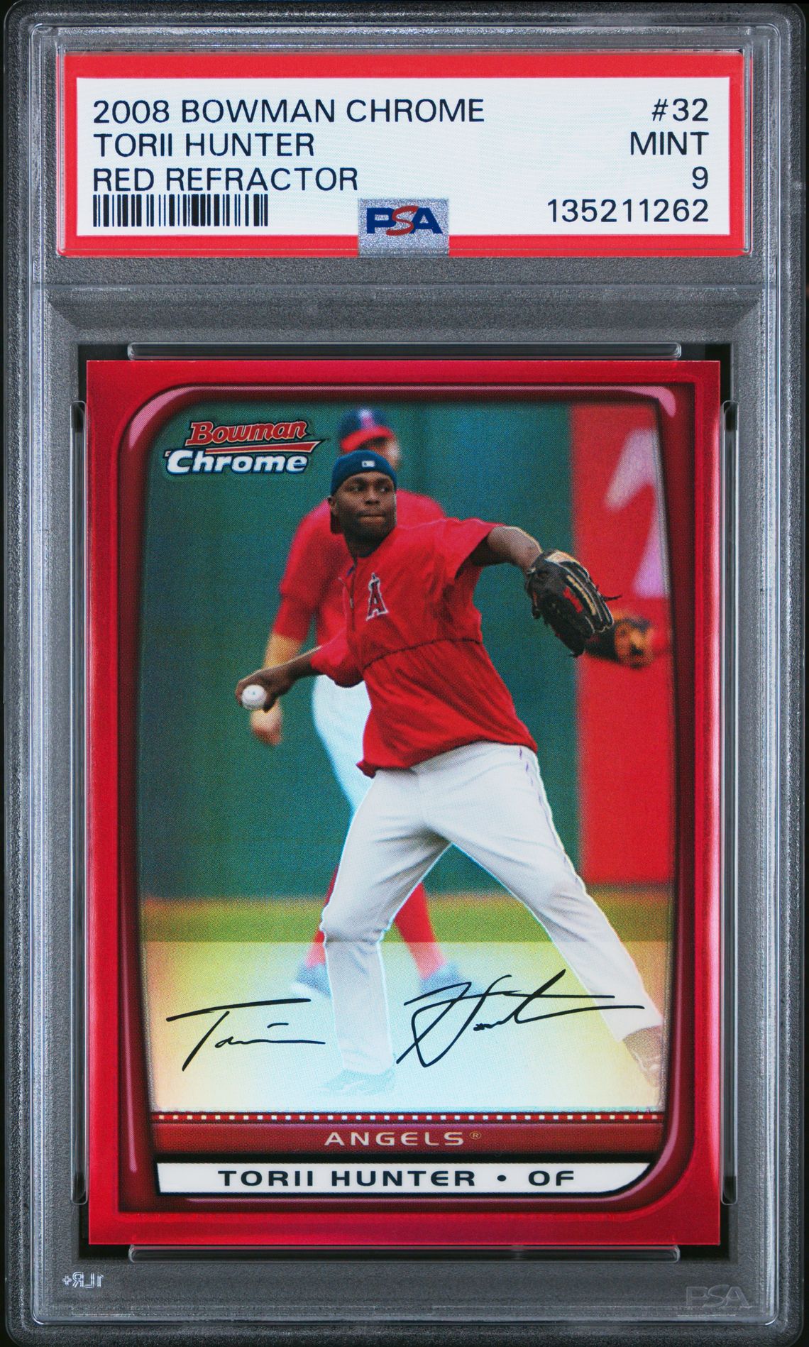 2008 Bowman BOWMAN CHROME RED REFRACTOR #32 Torii Hunter front