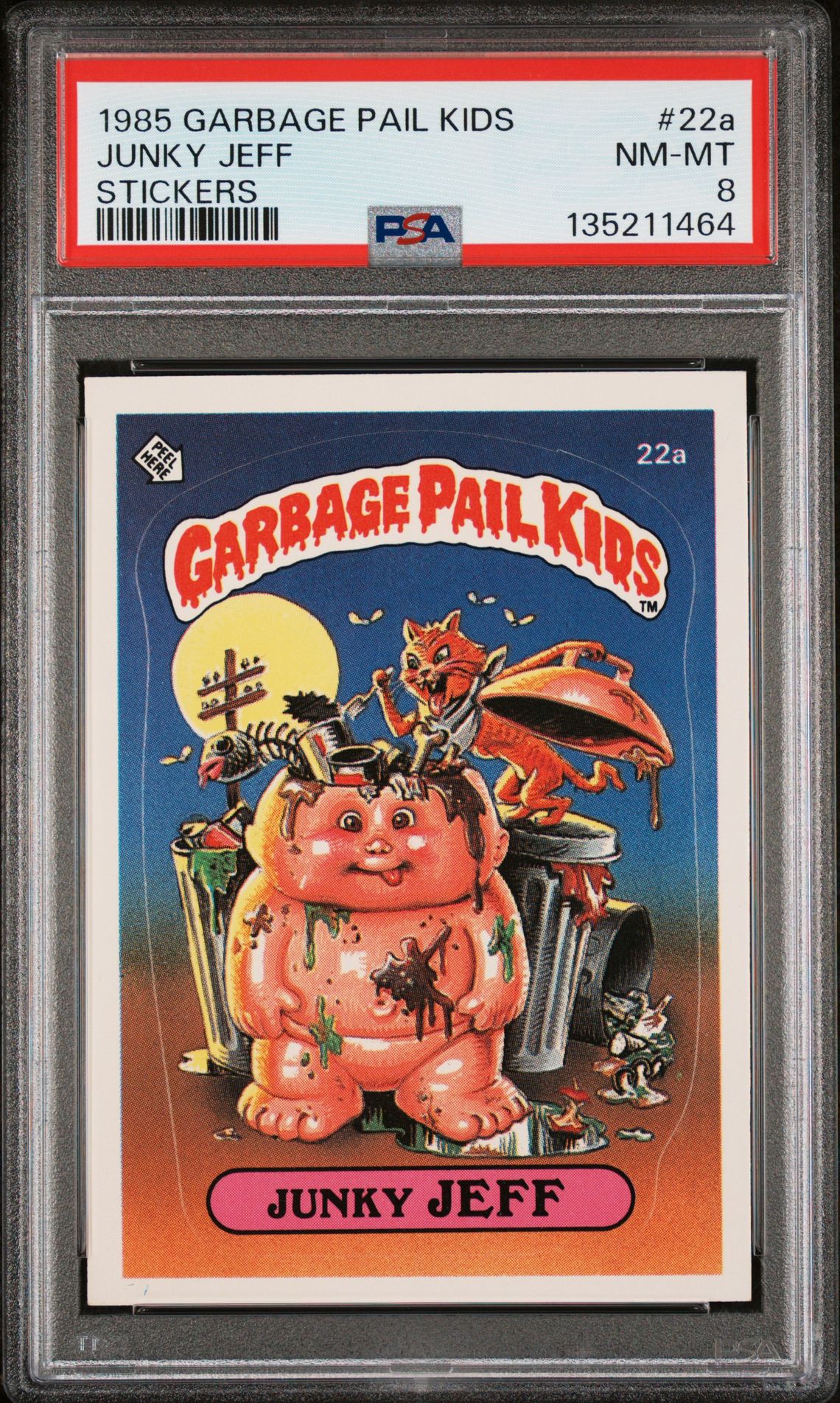 1985 Topps GARBAGE PAIL KIDS STICKERS #22A Junky Jeff front