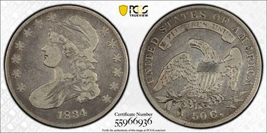 1834 50C Small Date, Small Letters N1