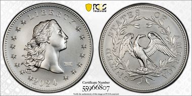 2024 Medal Flowing Hair Ag w/ 230 Privy 230th Anniversary MS69