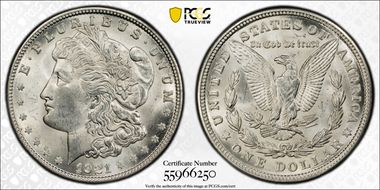 1921 $1 Morgan MS64