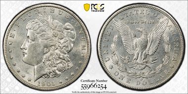 1901-O $1 AU58