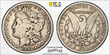 1892-S $1 VG10