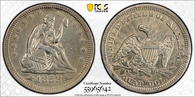 1853 25C Arrows and Rays N1