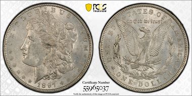 1897 $1 AU55