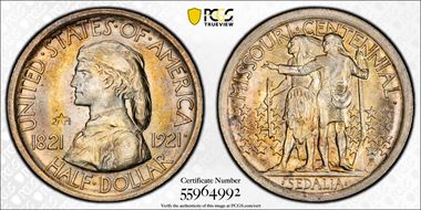 1921 50C Missouri, 2*4 MS66