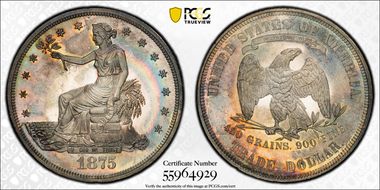 1875 T$1 PR65