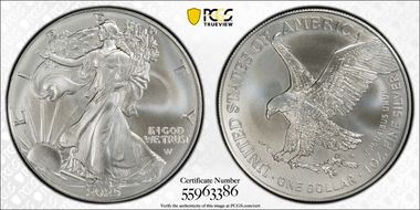 2025 $1 Silver Eagle First Strike MS67