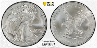 2025 $1 Silver Eagle First Strike MS68