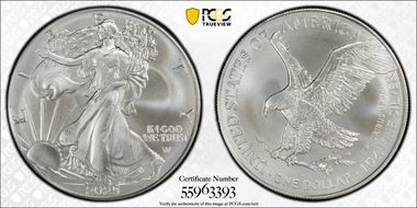 2025 $1 Silver Eagle First Strike MS69