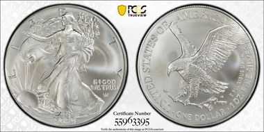 2025 $1 Silver Eagle First Strike MS66