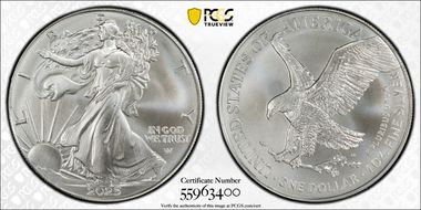 2025 $1 Silver Eagle First Strike MS65
