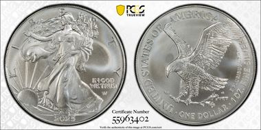 2025 $1 Silver Eagle First Strike MS65