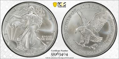 2025 $1 Silver Eagle First Strike MS66