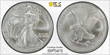 2025 $1 Silver Eagle First Strike MS68