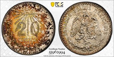 1942-M 20C KM-438  Ag MS66