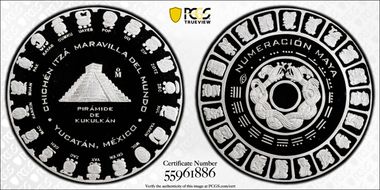 (2007)-Mo Medal Mayan Culture - Chichen Itza Kukulkan Pyramid PR69DCAM