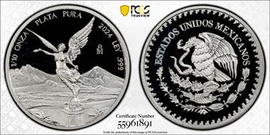 2024-Mo 1/10 oz Libertad Ag PR69DCAM