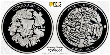 (2019)-Mo Medal Aguila de Tlatelolco Coyolxauhqui Ag PR69DCAM