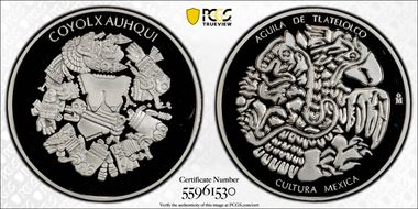 (2019)-Mo Medal Aguila de Tlatelolco Coyolxauhqui Ag PR69DCAM