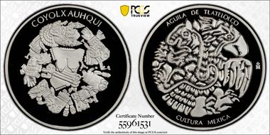 (2019)-Mo Medal Aguila de Tlatelolco Coyolxauhqui Ag PR69DCAM